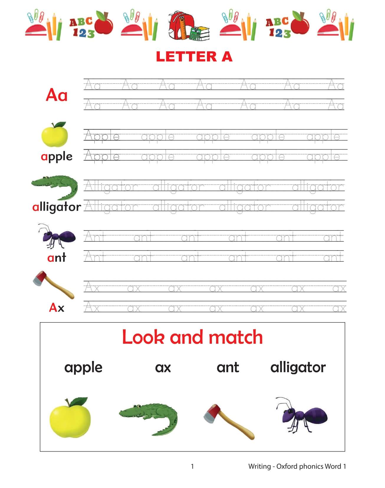 Oxford Phonics World Tập 1 Writing