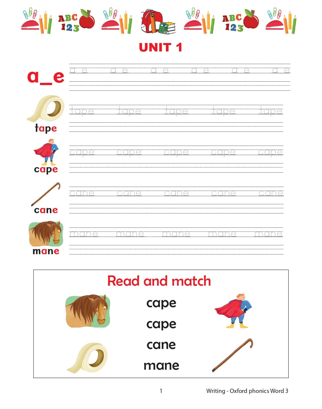 Oxford Phonics World Tập 3 Writing
