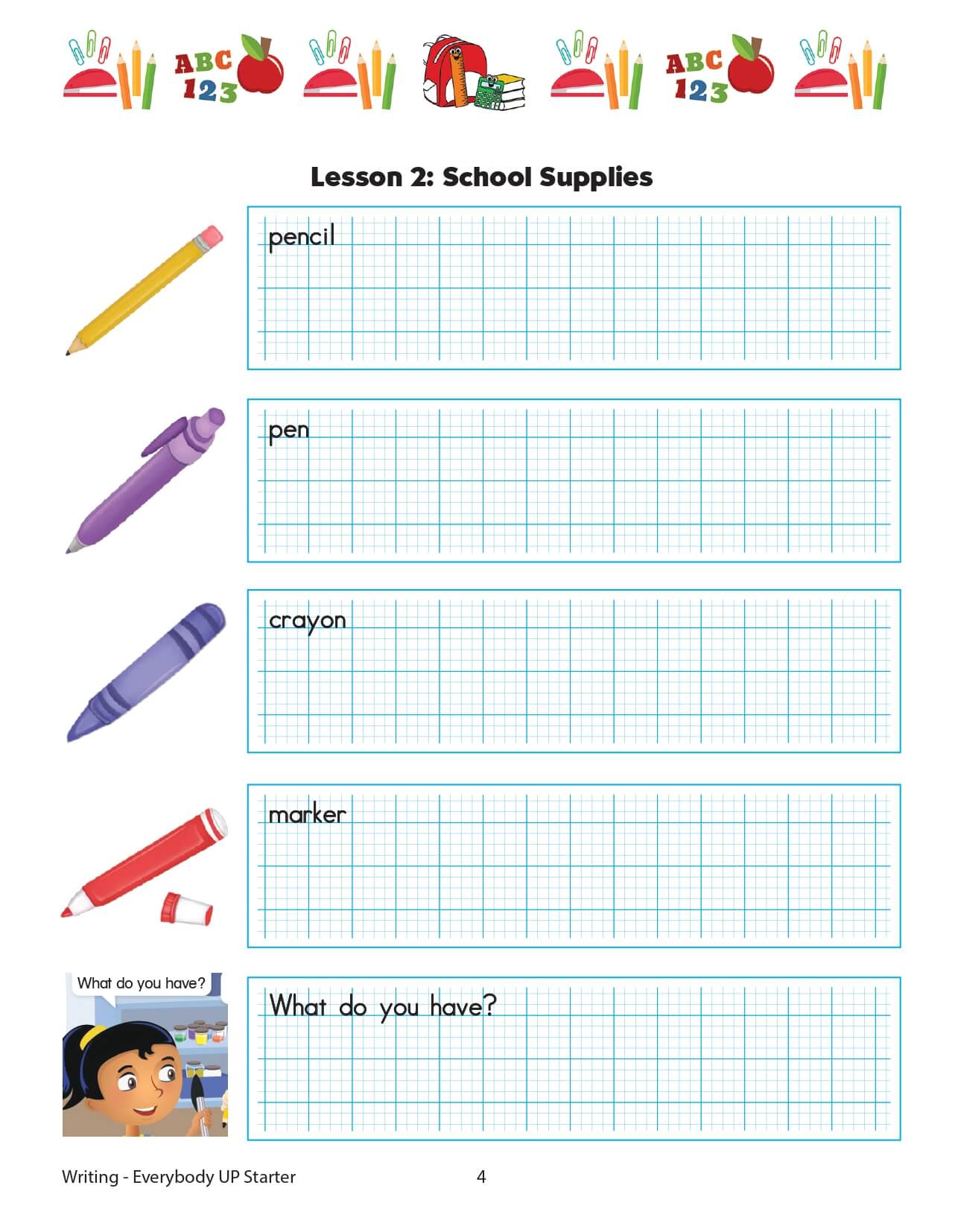 Every Body Up Starter English Writing 2nd