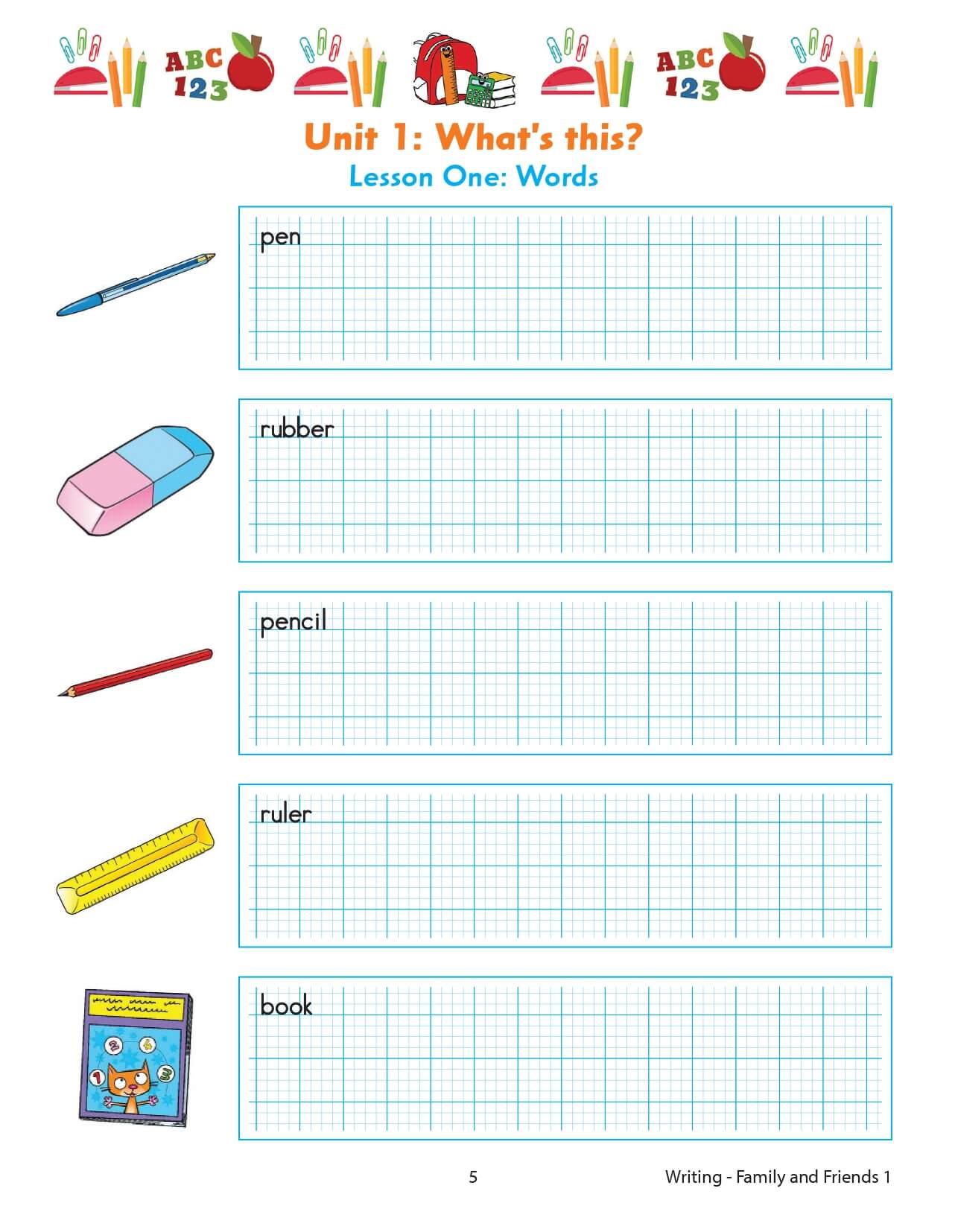 Family and Friends 1 Writing 2nd