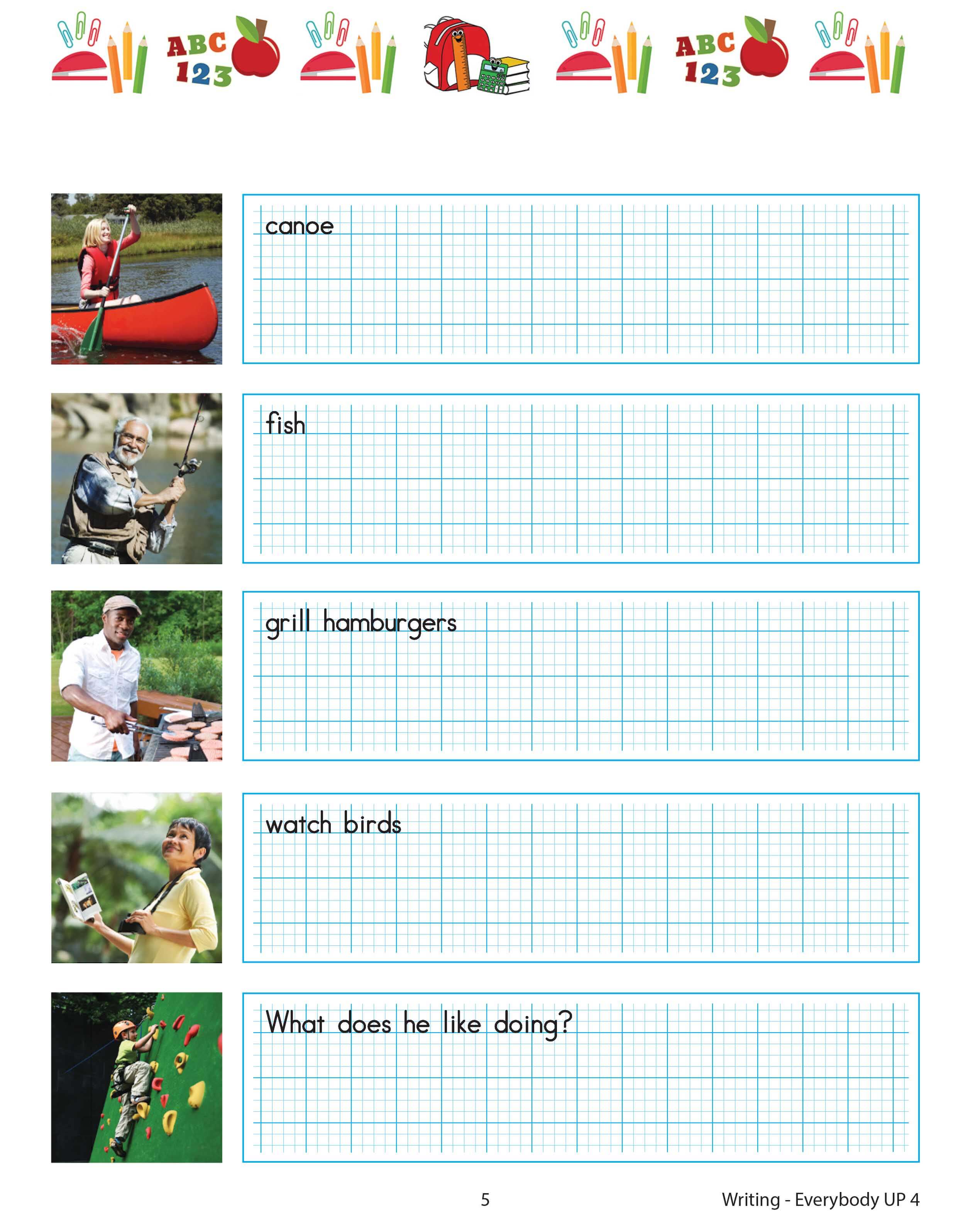 Every Body Up 2nd Tập 4 Writing