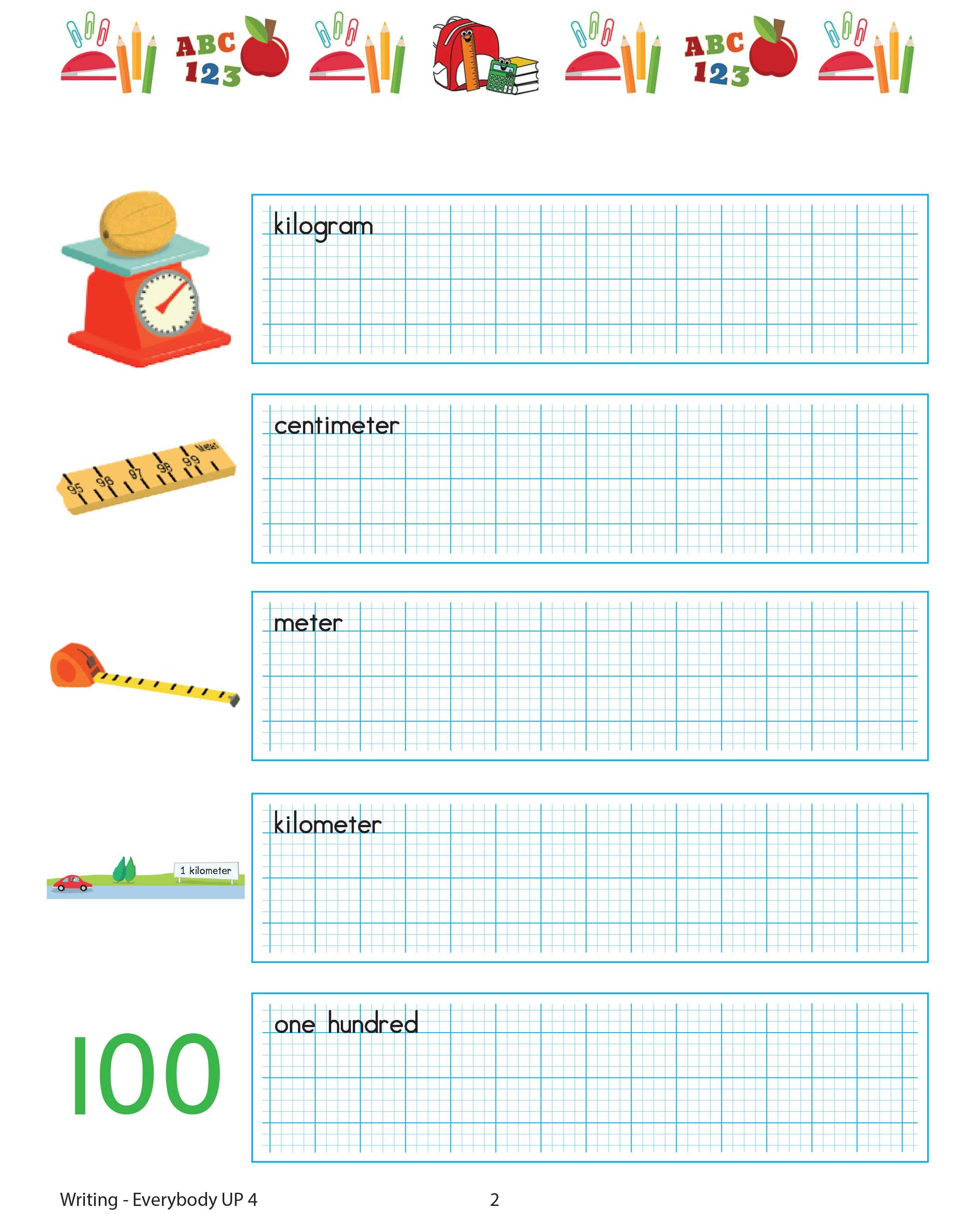 Every Body Up 2nd Tập 4 Writing