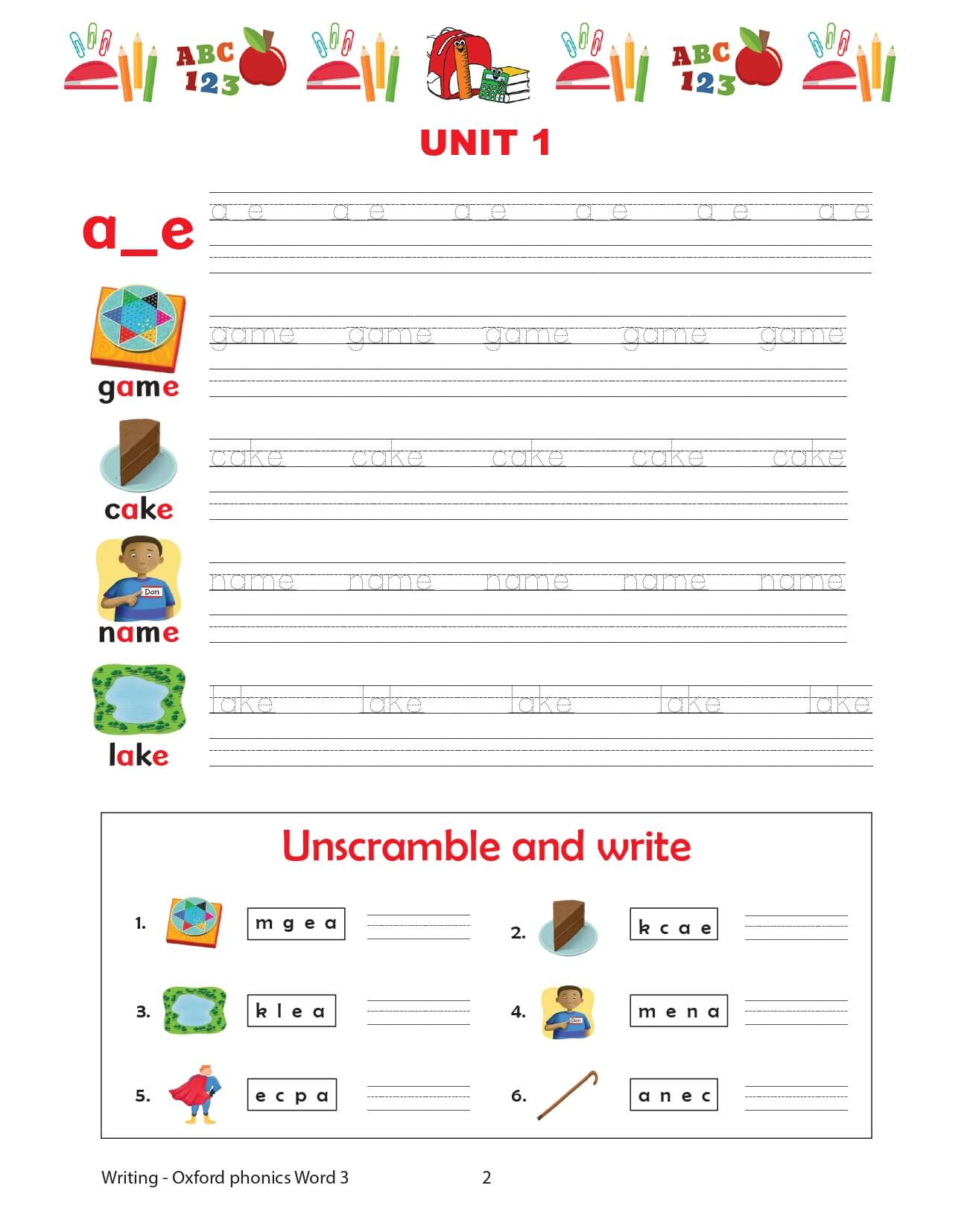 Oxford Phonics World Tập 3 Writing