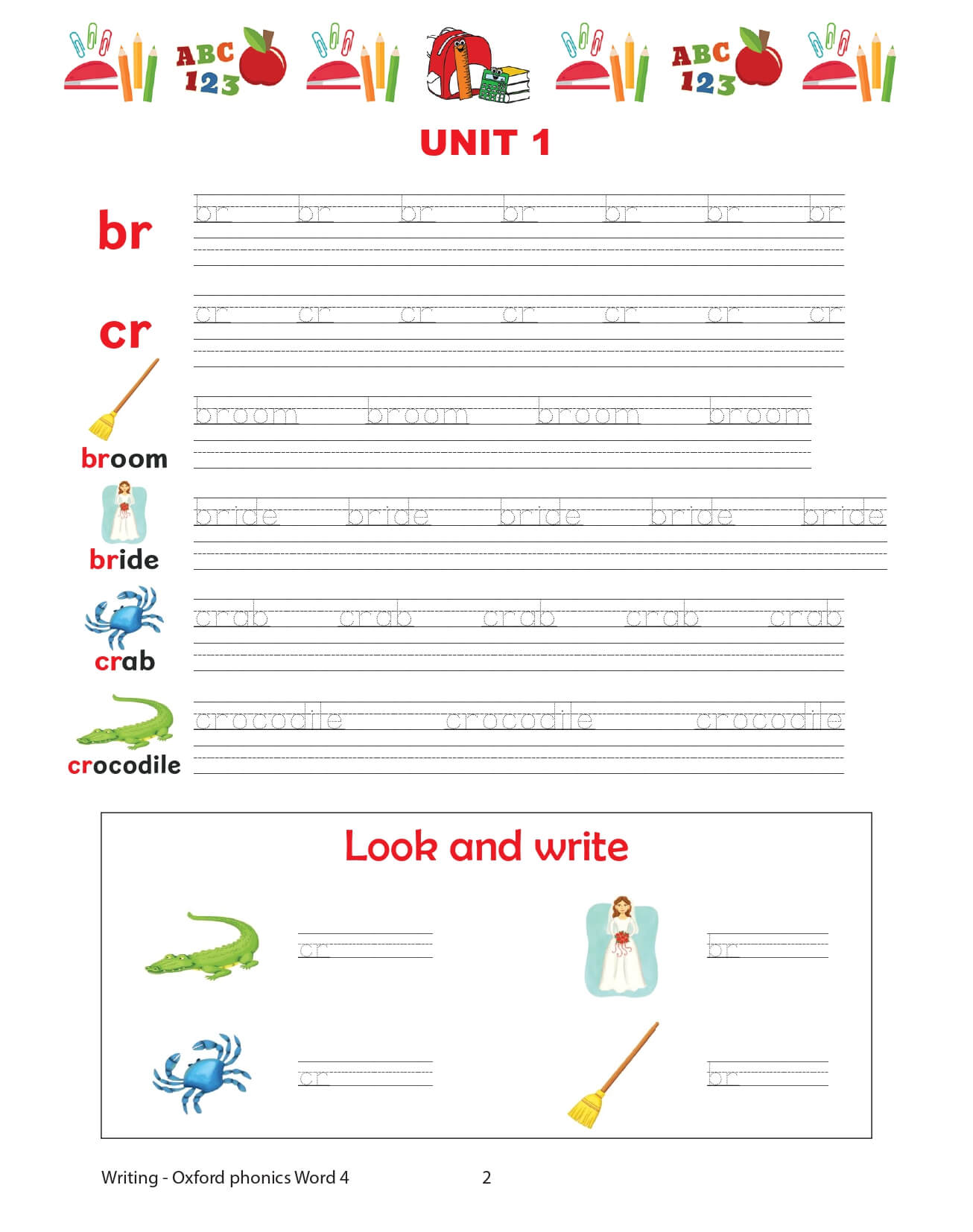 Oxford Phonics World Tập 4 Writing