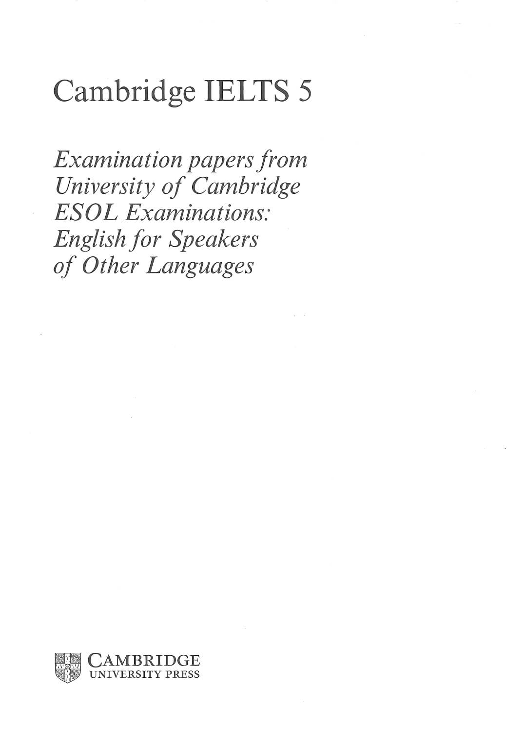 Cambridge English IELTS 5