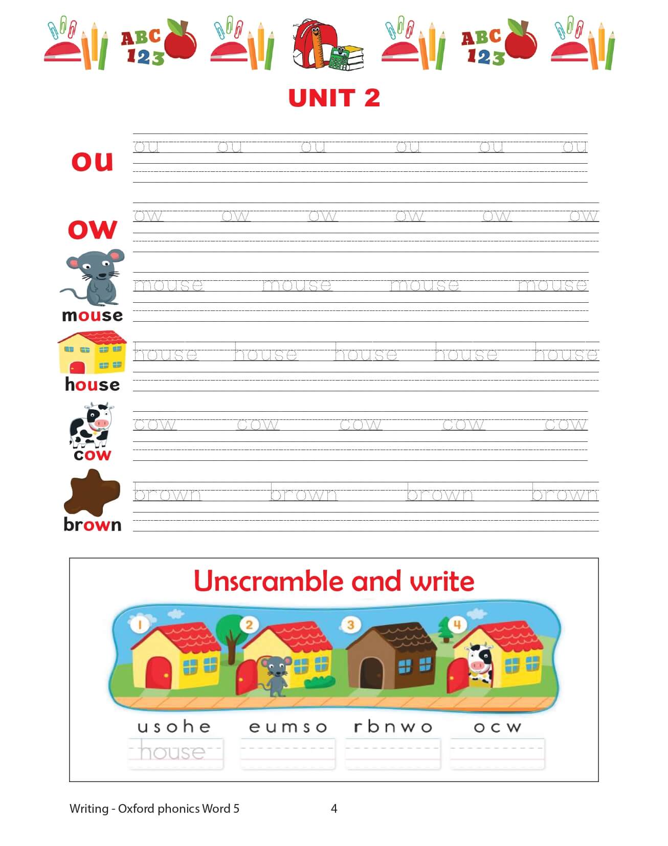 Oxford Phonics World Tập 5 Writing
