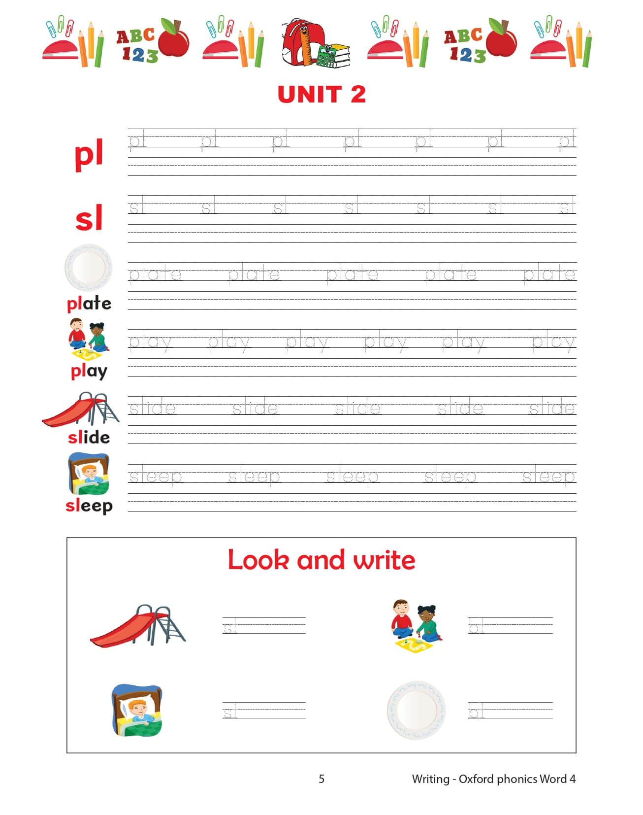 Oxford Phonics World Tập 4 Writing