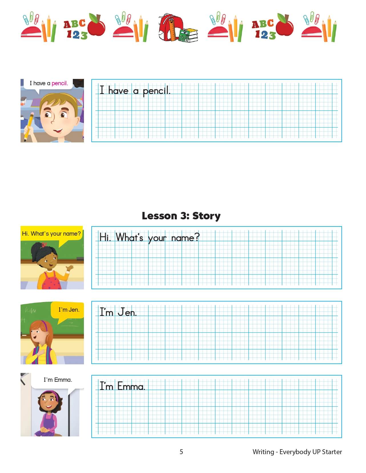 Every Body Up Starter English Writing 2nd