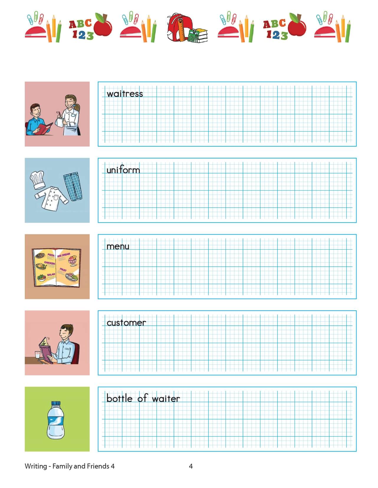 Family and Friends 4 Writing English 2nd