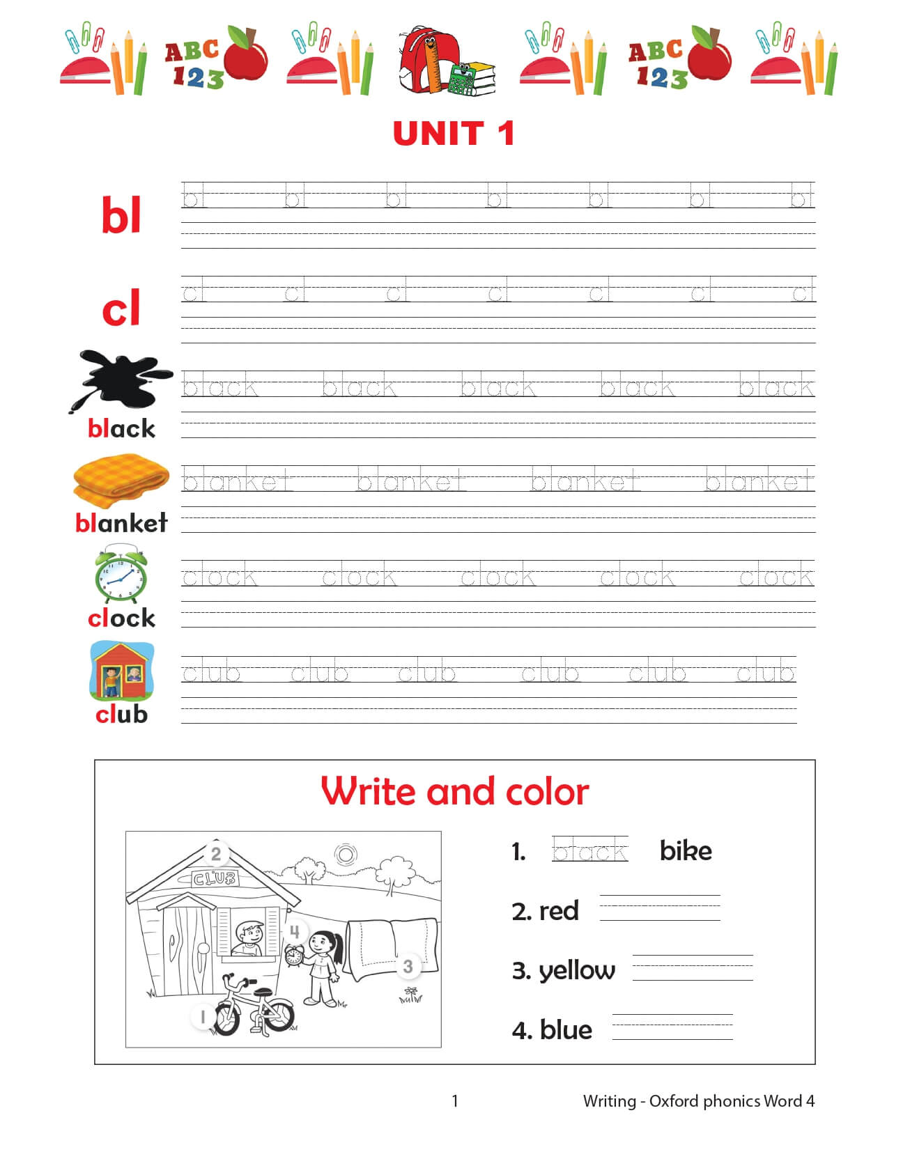 Oxford Phonics World Tập 4 Writing