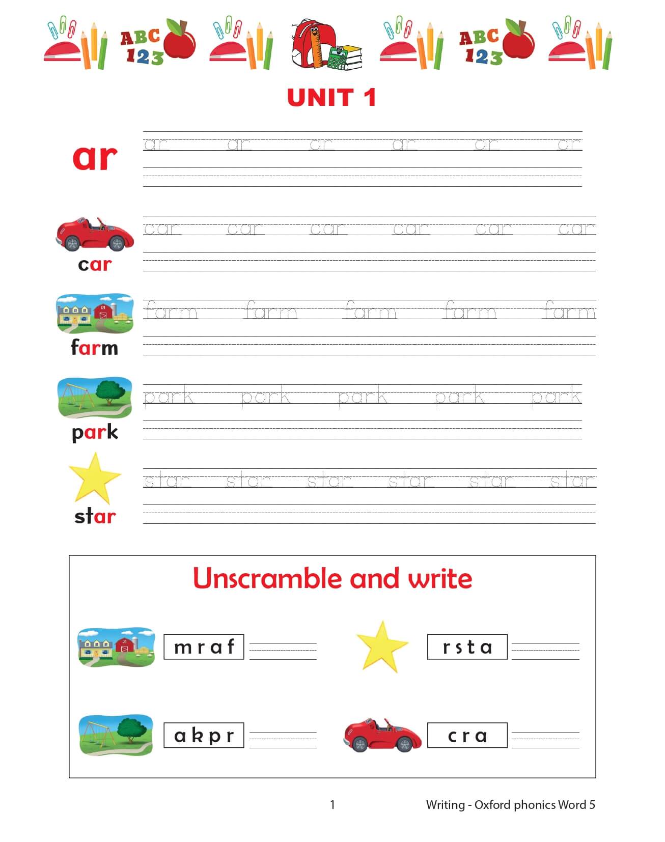 Oxford Phonics World Tập 5 Writing