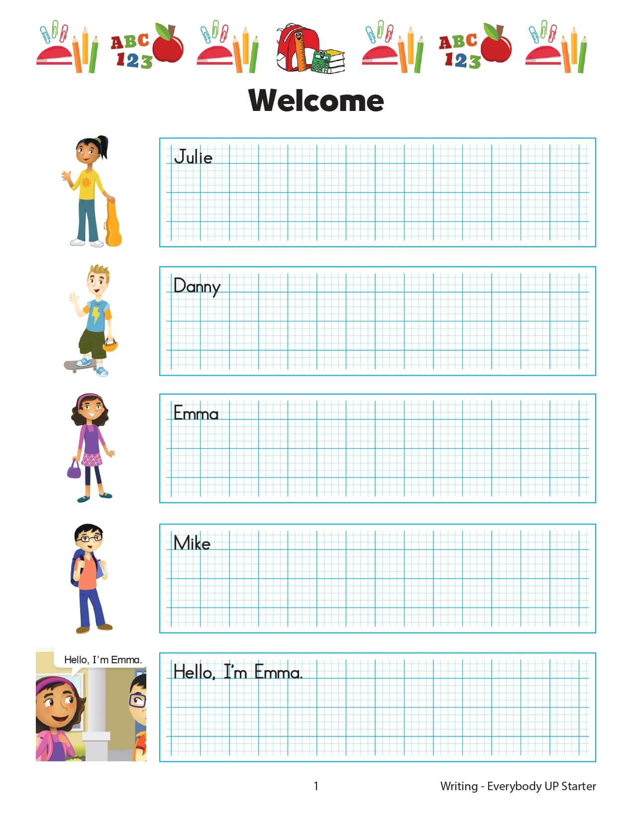 Every Body Up Starter English Writing 2nd