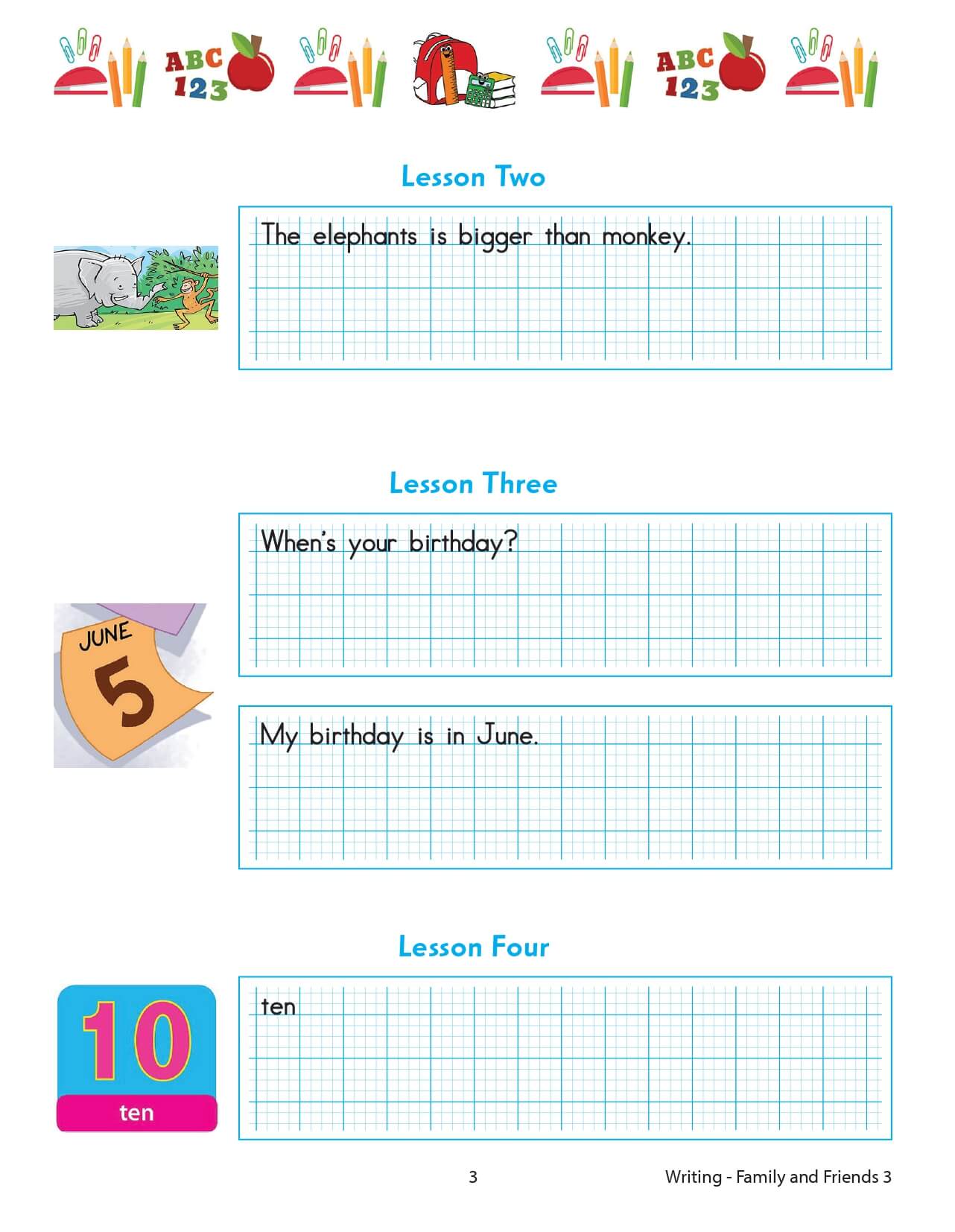 Family and Friends 3 Writing 2nd