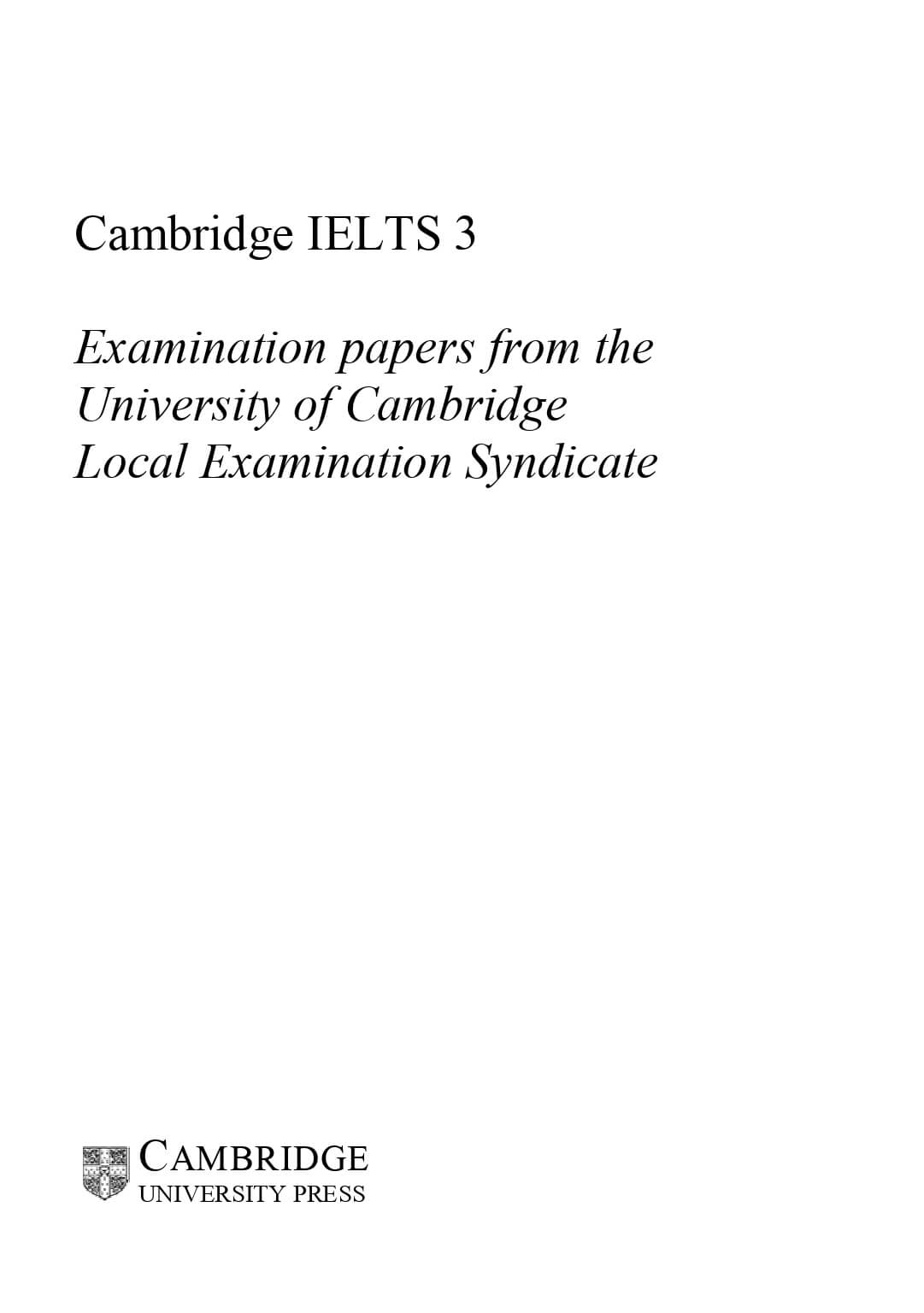 Cambridge English IELTS 3