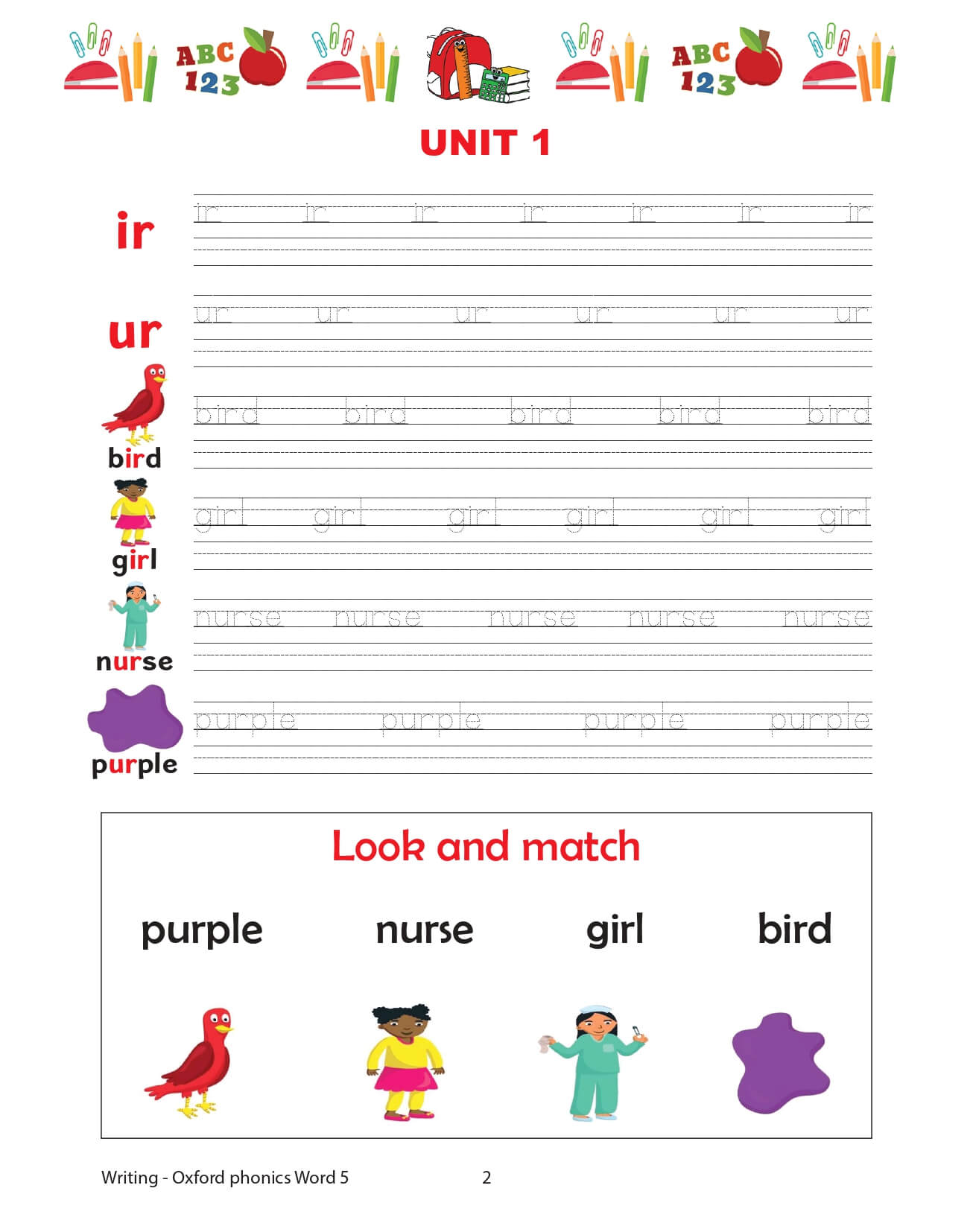 Oxford Phonics World Tập 5 Writing