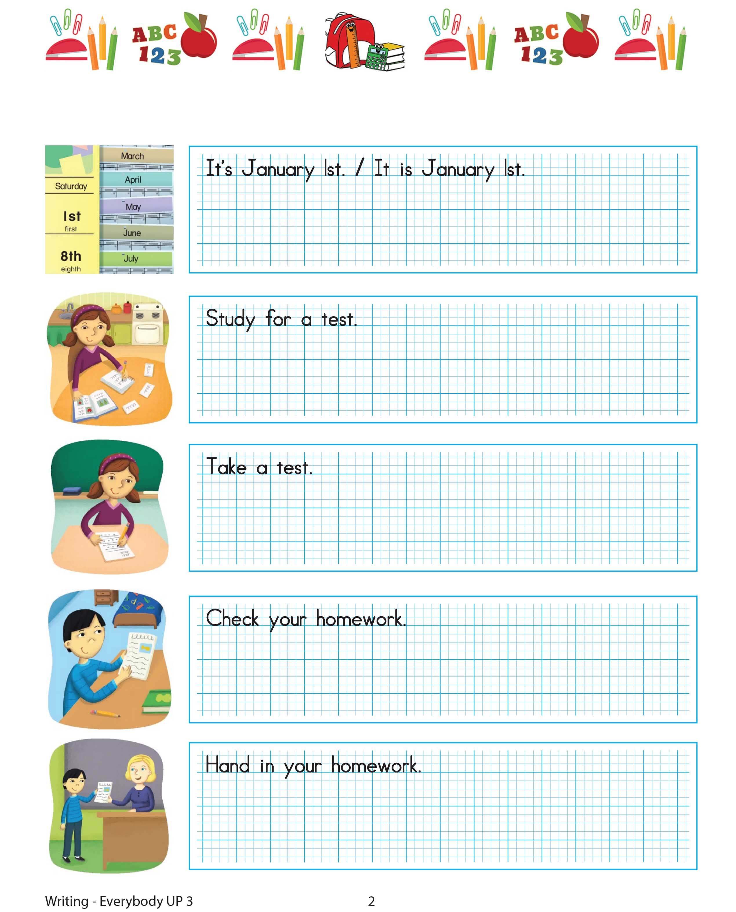 Every Body Up 2nd Tập 3 Writing