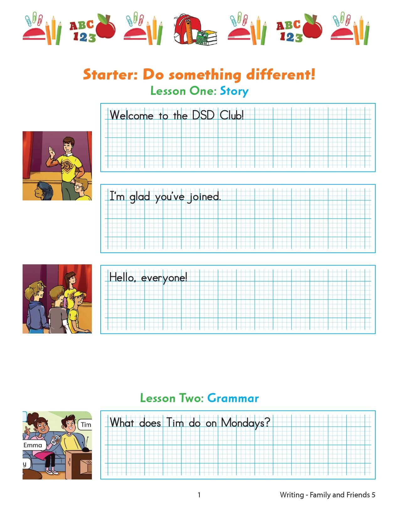 Family and Friends 5 English Writing 2nd