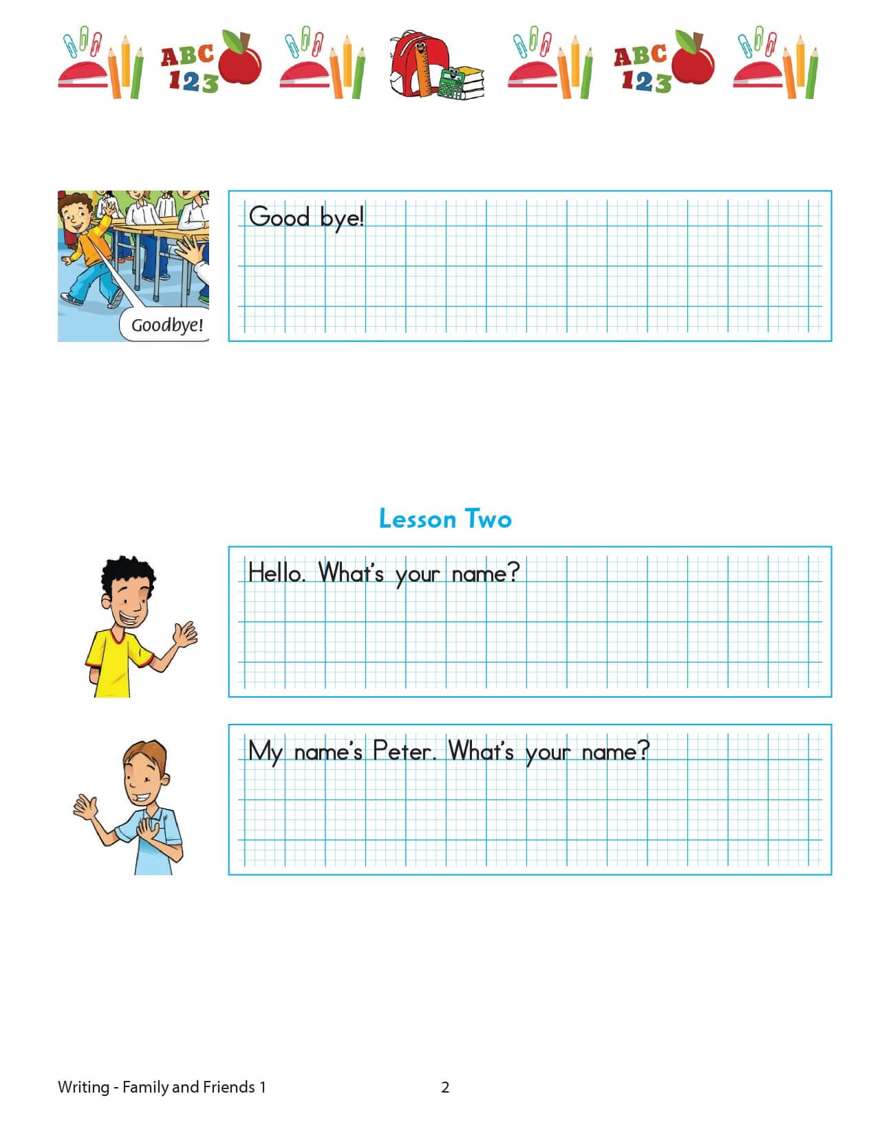 Family and Friends 1 Writing 2nd