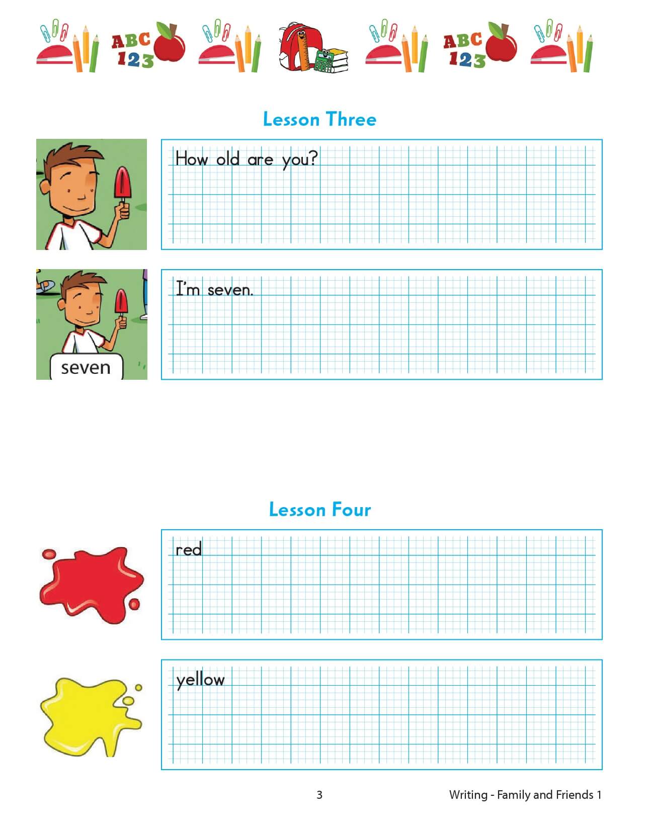 Family and Friends 1 Writing 2nd