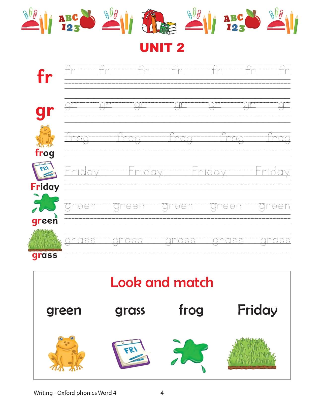 Oxford Phonics World Tập 4 Writing