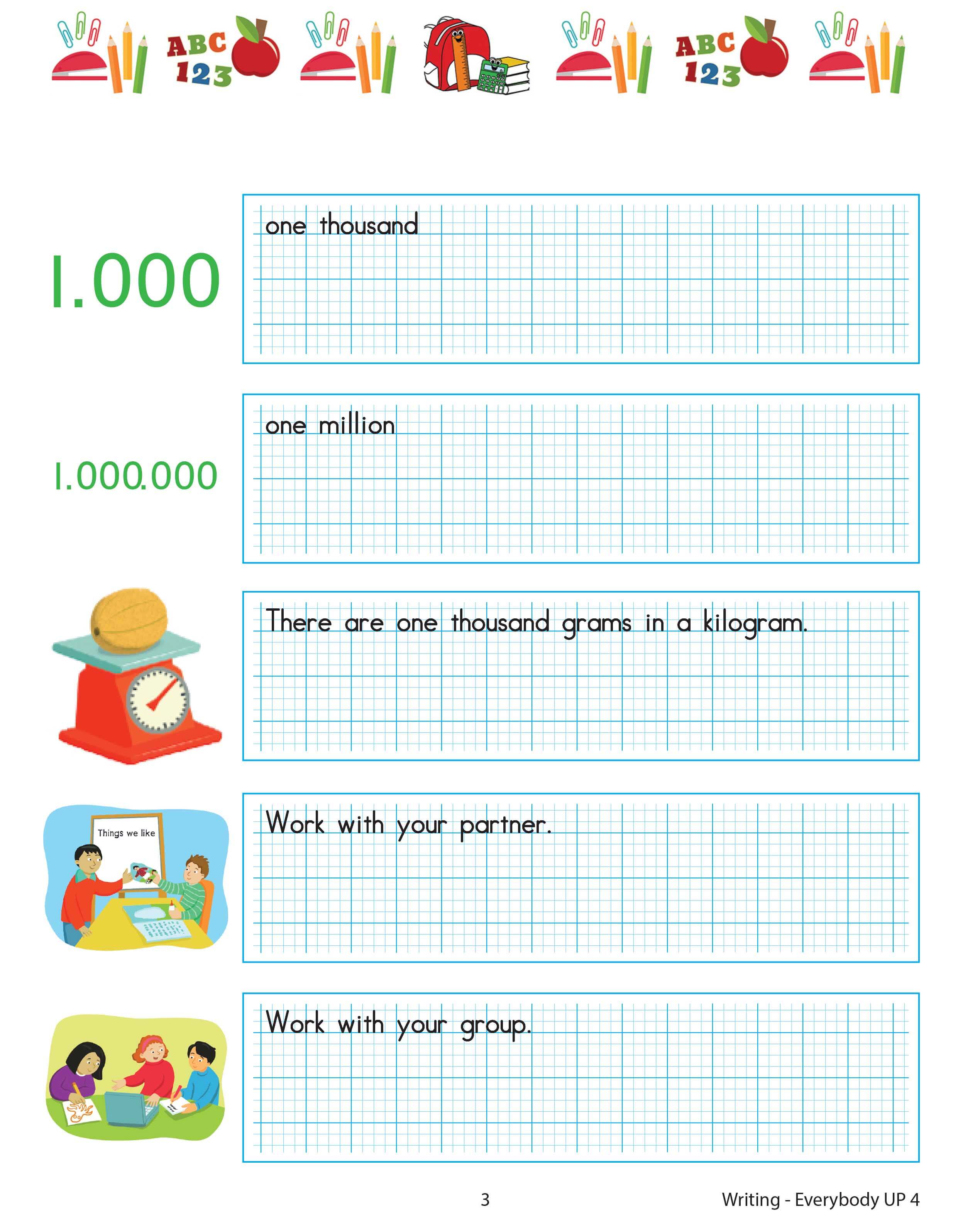 Every Body Up 2nd Tập 4 Writing